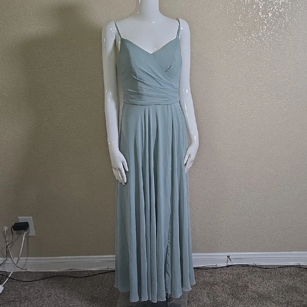 Elegant Blue Maxi Dress - Picture 2 of 7